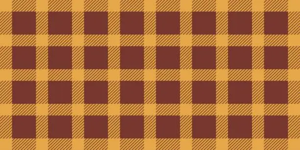 Vector illustration of Сlassic cloth for kitchen. Pastel brown-orange tablecloth. Seamless texture