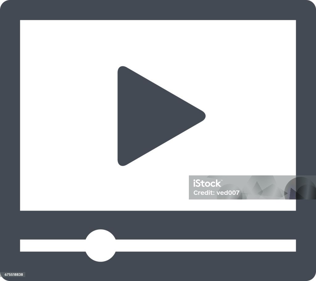 Videoplayer-Schnittstelle - Lizenzfrei Icon Vektorgrafik