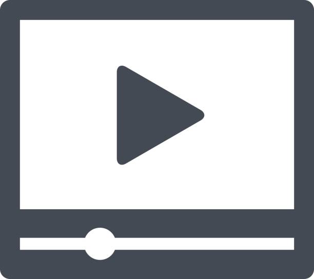 videoplayer-schnittstelle - vector icon video stock-grafiken, -clipart, -cartoons und -symbole