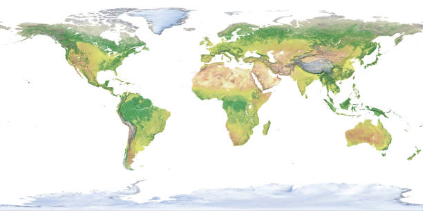 istock Earth topographic map,no ocean topography 675526416