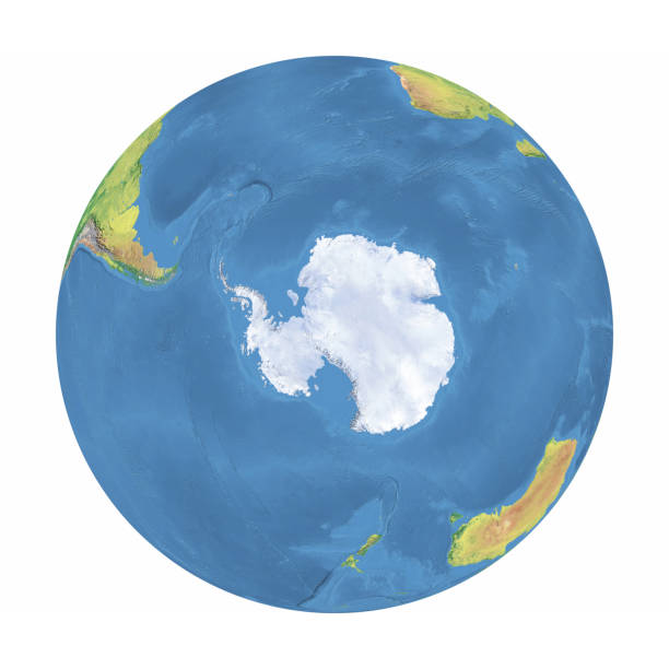 Earth Model:Antarctica View stock photo