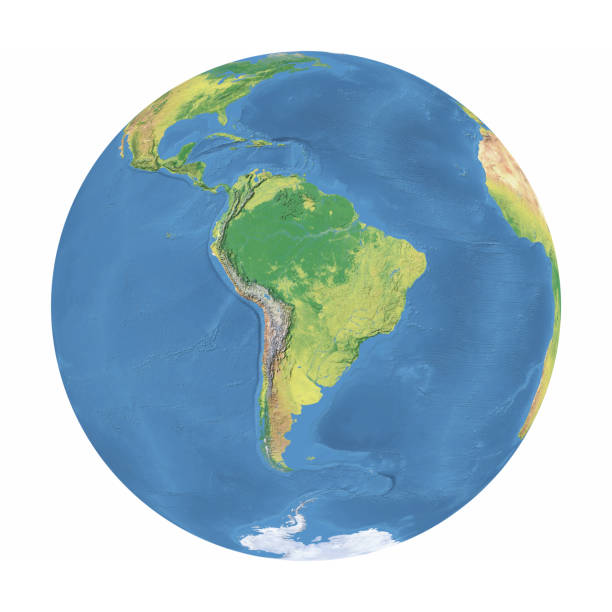 Earth Model:South America stock photo