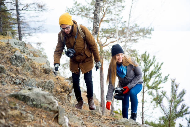 istock Couple hiking in forest 675530338