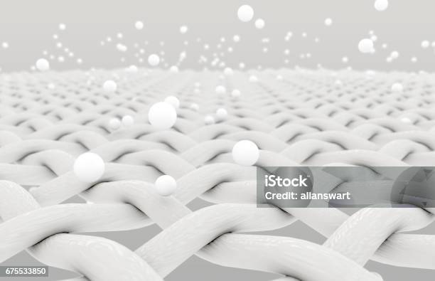 Fabric With Particles Stock Photo - Download Image Now - Textile, Science, Close-up