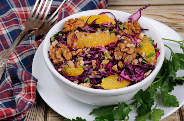 red coleslaw salad