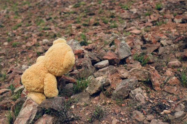 wake up the mountain a children's toy - hurdle conquering adversity obstacle course nobody imagens e fotografias de stock