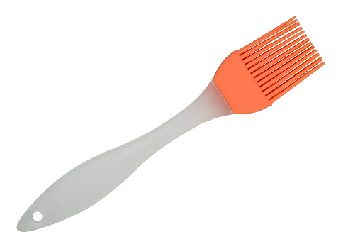 Silicone brush for kitchen isolated on white background