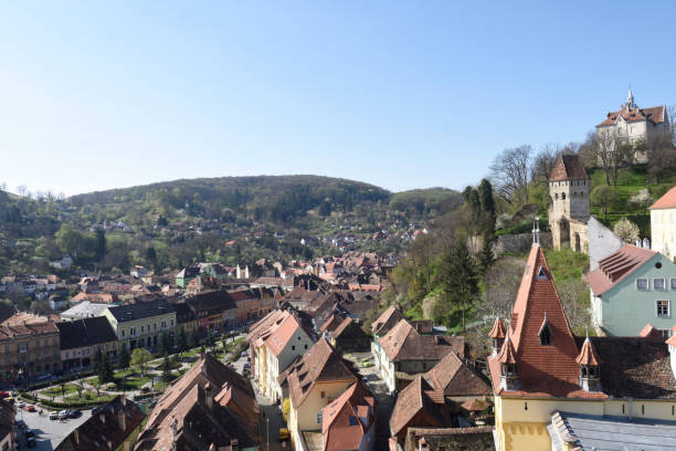 istock elevated city view from  Sighisoara, Transylvania, Romania, 675544342