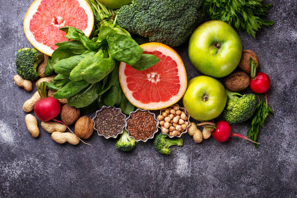 istock Vegetables, fruits, seeds  and nuts 675547576
