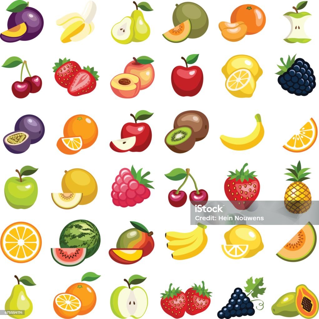 Frutas - arte vectorial de Fruta libre de derechos