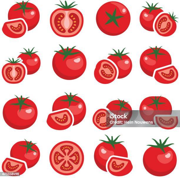 Tomate Vecteurs libres de droits et plus d'images vectorielles de Tomate - Tomate, Vectoriel, Illustration