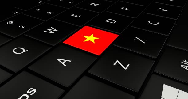 istock Keypad laptop With flag Vietnam. 675559922