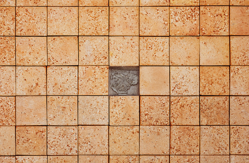 Square bricks texture with missing piece