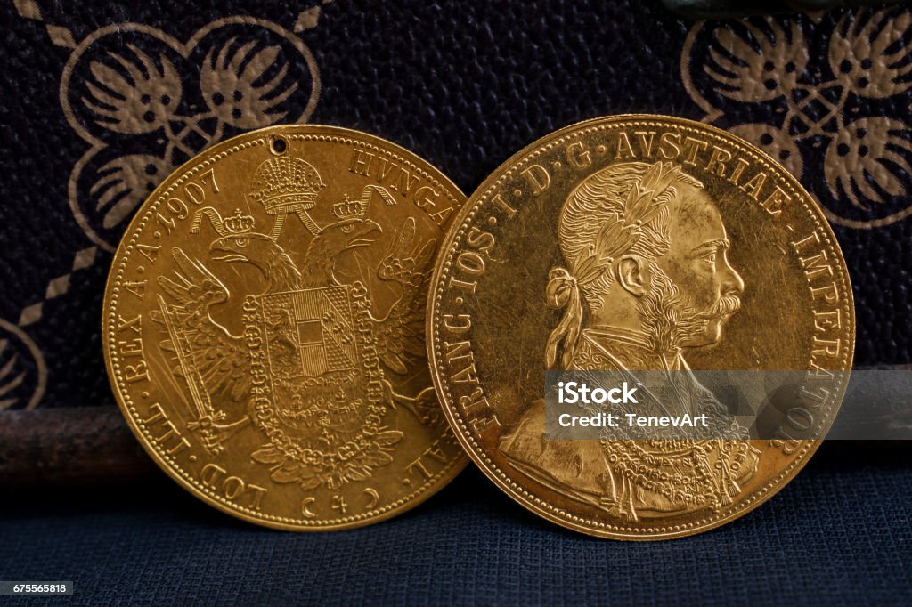 Franz Joseph ben, Avusturya-Macaristan altın düka 1915 - Royalty-free Altın - Metal Stok görsel