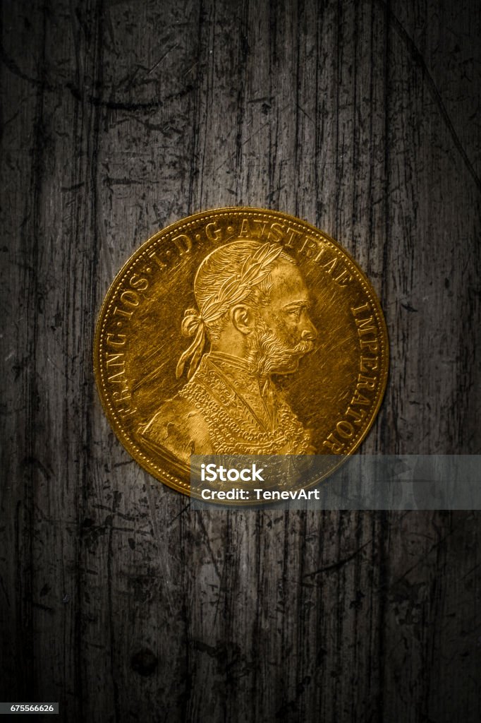 Franz Joseph ben, Avusturya-Macaristan altın düka 1915-Avers - Royalty-free Altın - Metal Stok görsel
