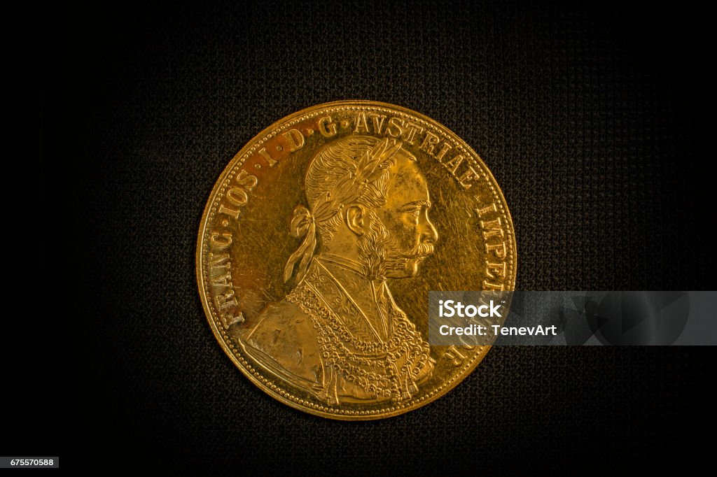 Franz Joseph ben, Avusturya-Macaristan altın düka 1915-Avers - Royalty-free Altın - Metal Stok görsel