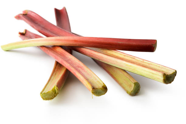 Vegetables: Rhubarb Isolated on White Background