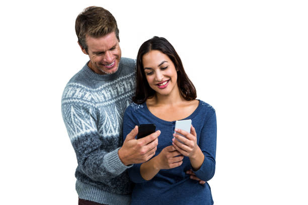 istock Happy couple with mobile phone 675576764