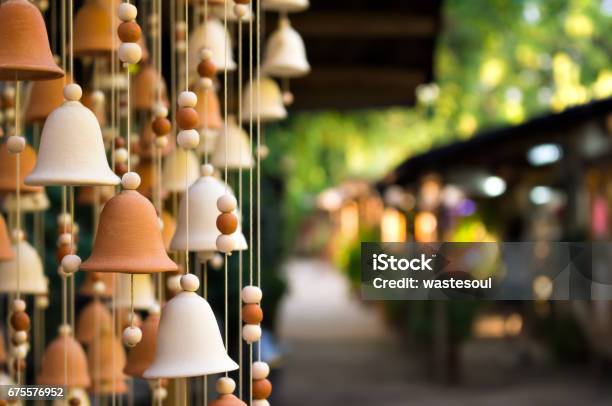 Hand Made Wind Chimes Hanging On A String Stock Photo - Download