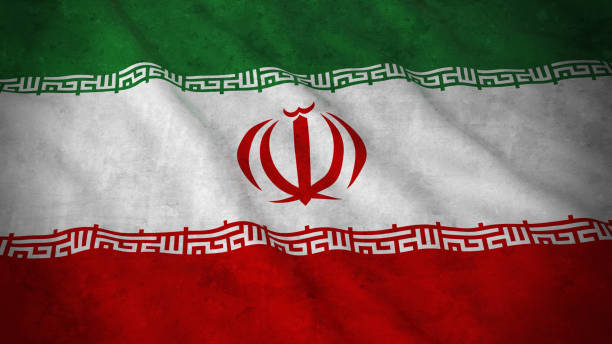 гранж флаг ирана - грязный иранский флаг 3d иллюстрация - iran стоковые фото и изображения