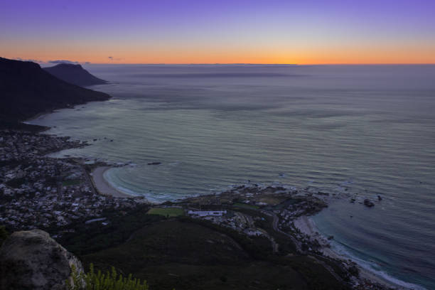 istock Sunset over the ocean from Table Mountain, Cape Town 675592908
