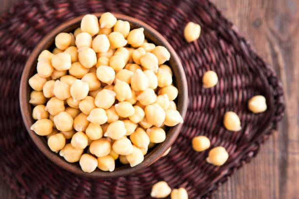 istock Cooked Chickpeas on a bowl. Chickpeas is nutritious food. 675601066