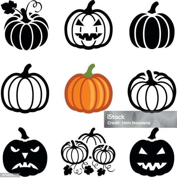 Pumpkin Stock Illustration - Download Image Now - Pumpkin, Icon Symbol, Jack O' Lantern