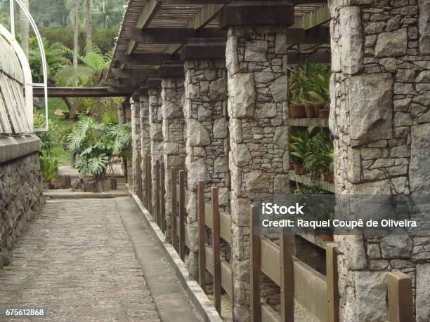 Stone Columns Stock Photo - Download Image Now - Architectural Column, Architecture, Botanical Garden