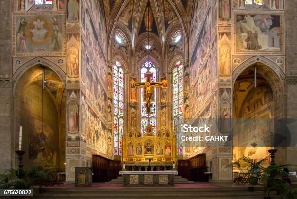 The Interior Of The Basilica Of Santa Croce Stock Photo - Download Image Now - Catholicism, Indoors, Italy