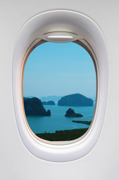 istock Beautiful iceland view from the airplane 675626230