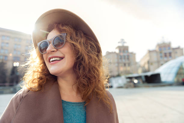 istock Sensual lady enjoying walk in town 675631496