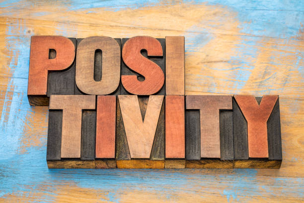 istock positivity word abstract in wood type 675641990