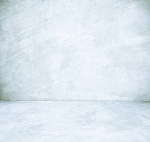 istock Empty cement room in perspective view, grunge background, vintage style, interior design, product display montage 675642710