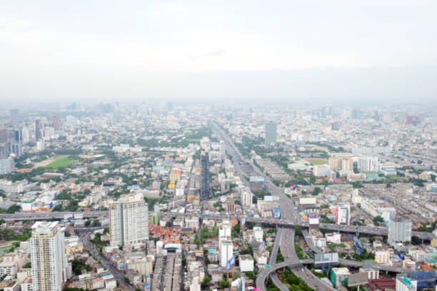 istock Blur cityscrape in day light background, landscrape, business concept 675643374