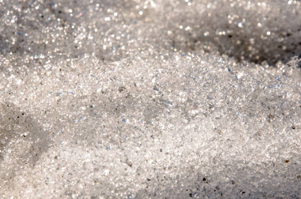 istock Snow with ice and ground in early spring 675646014