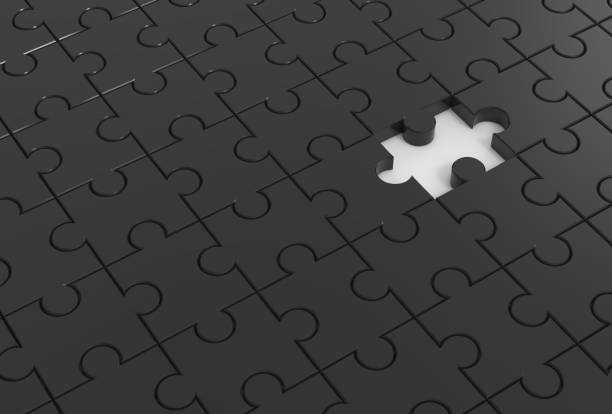 istock Jigsaw puzzle with missing piece. 3D illustrating. 675652558