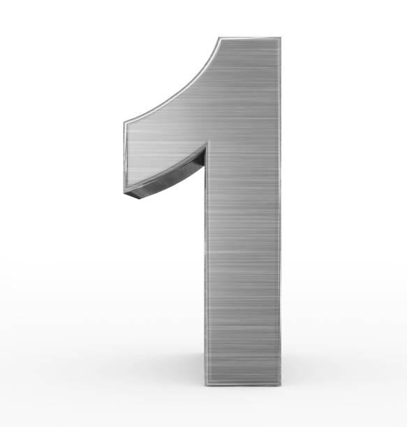 istock number 1 3d metal isolated on white 675665714