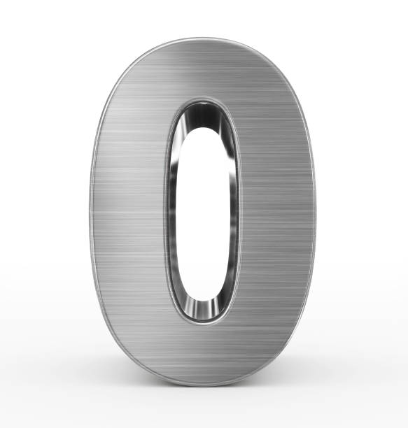 istock number 0 3d metal isolated on white 675665790