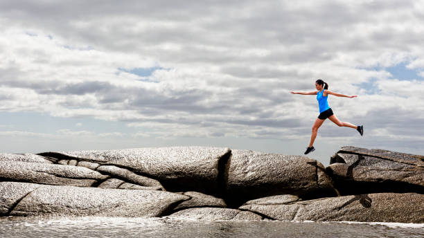 istock Roman Jumping Rock to Rock 675673824
