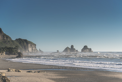 Motukiekie Beach at Griegs, north of Greymouth, New Zealand