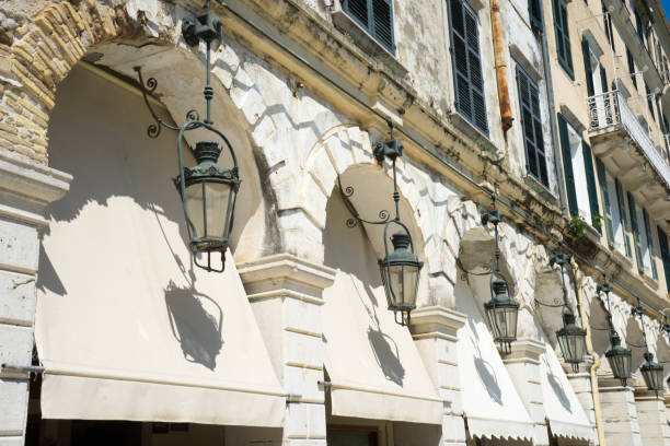 istock famous lantern Liston square Corfu town Greece 675680840