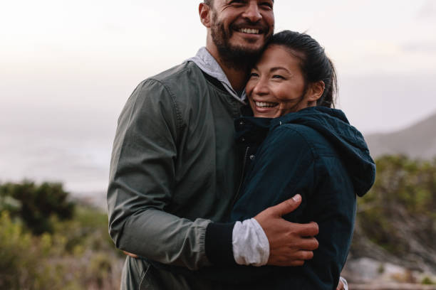 istock Romantic couple embracing each other 675691132