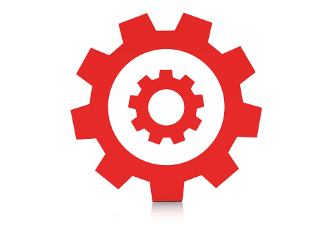 gears on a white background  (high resolution 3D image)