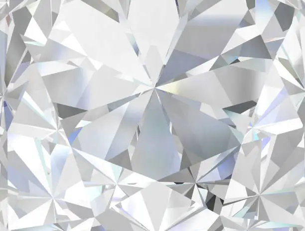 Photo of Realistic diamond texture close up, 3D illustration.
