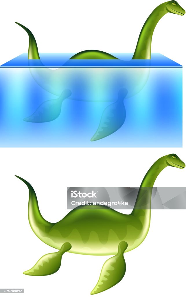 Nessie Loch Ness Monster Isolated Vector Stock Illustration - Download  Image Now - Loch Ness, Monster - Fictional Character, Cut Out - iStock