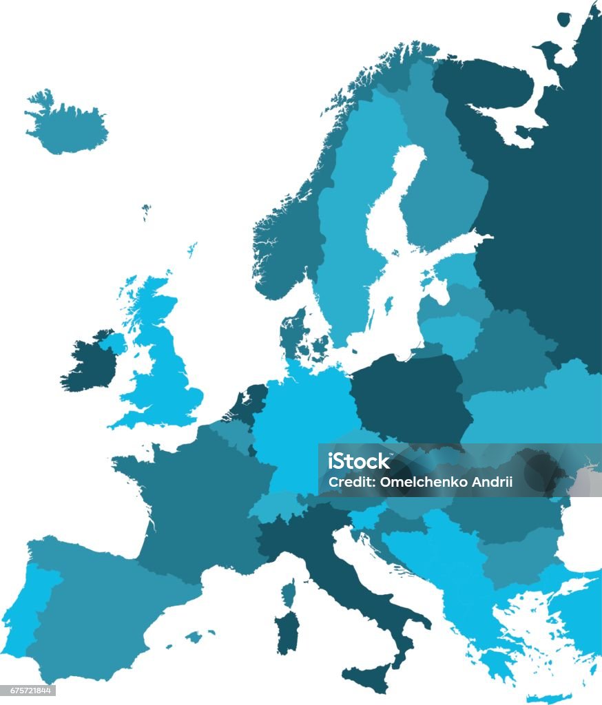 Europe map Map stock vector