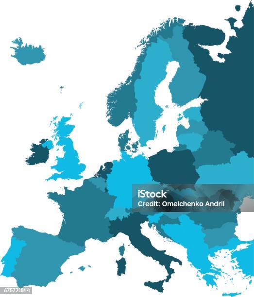 Europe Map Stock Illustration - Download Image Now - Map, Europe, Netherlands