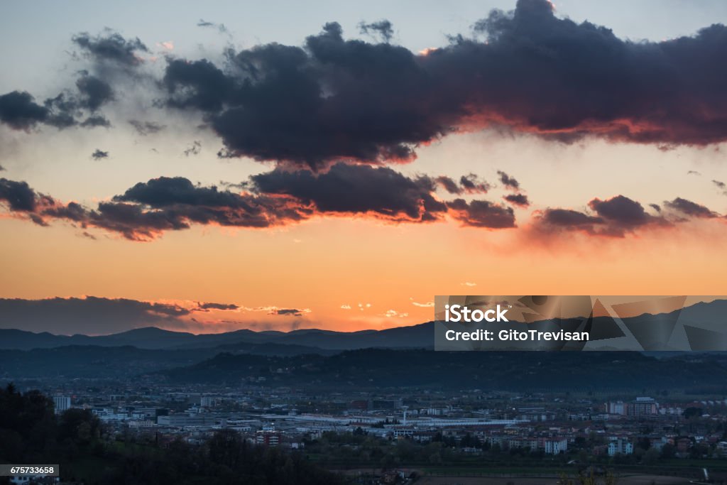 Clouds at sunset Above Stock Photo