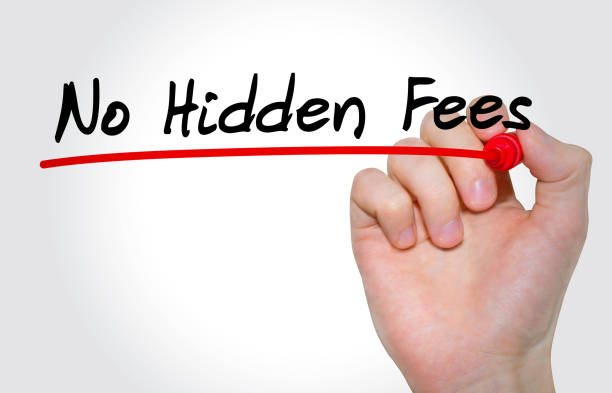 istock Hand writing inscription No Hidden Fees with marker, concept 675749546