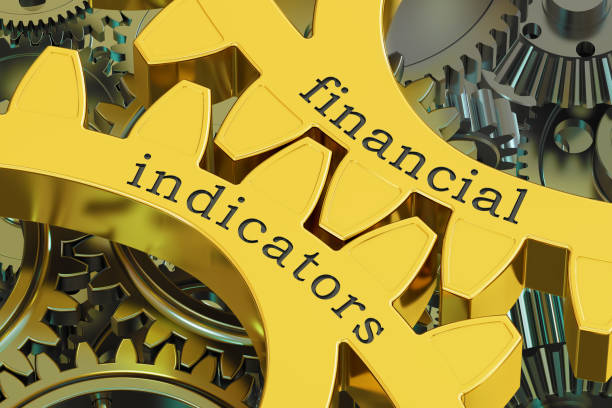 istock Financial Indicators concept on the gears, 3D rendering 675750016